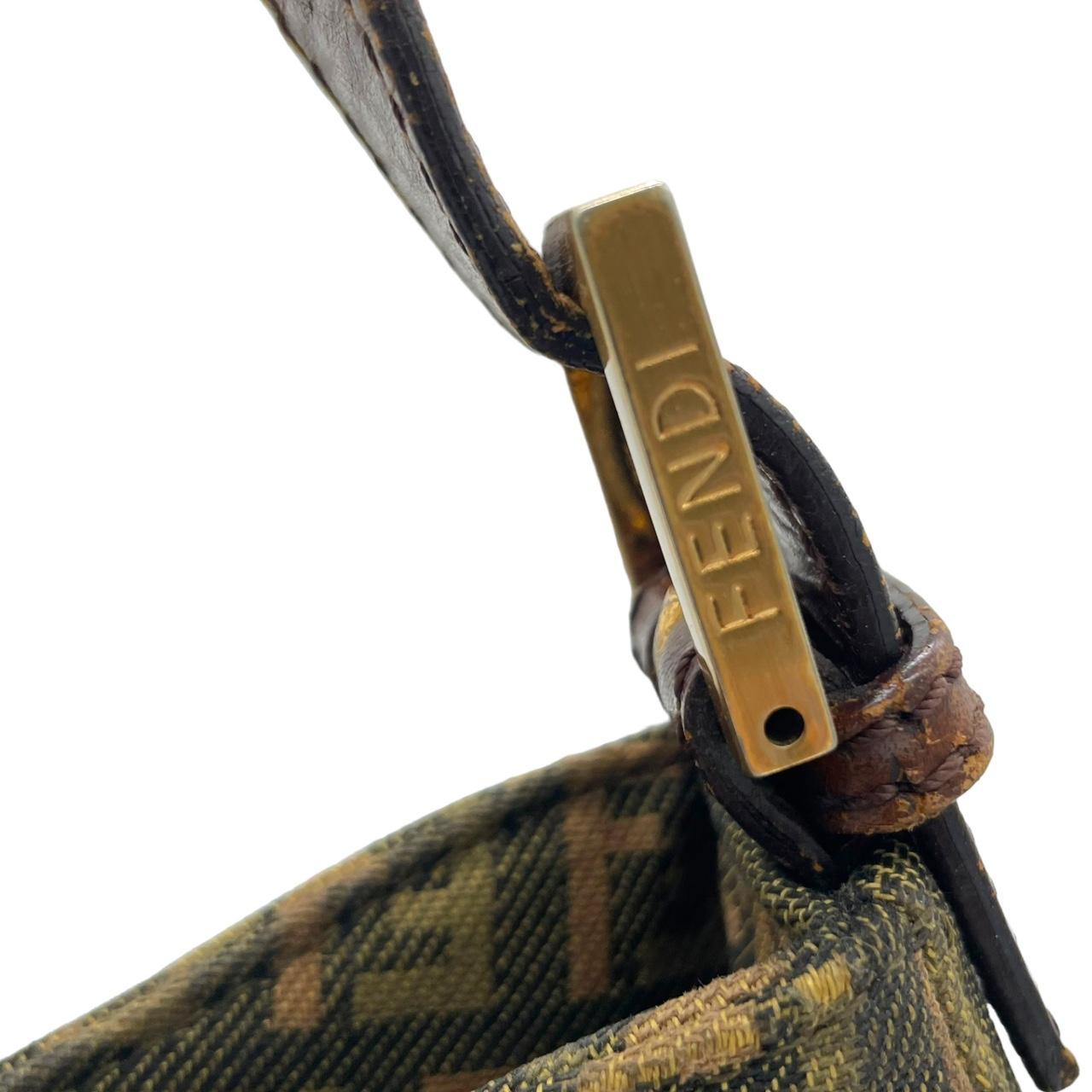 Fendi Shoulder Bag Multicolor Zucca Braided Strap