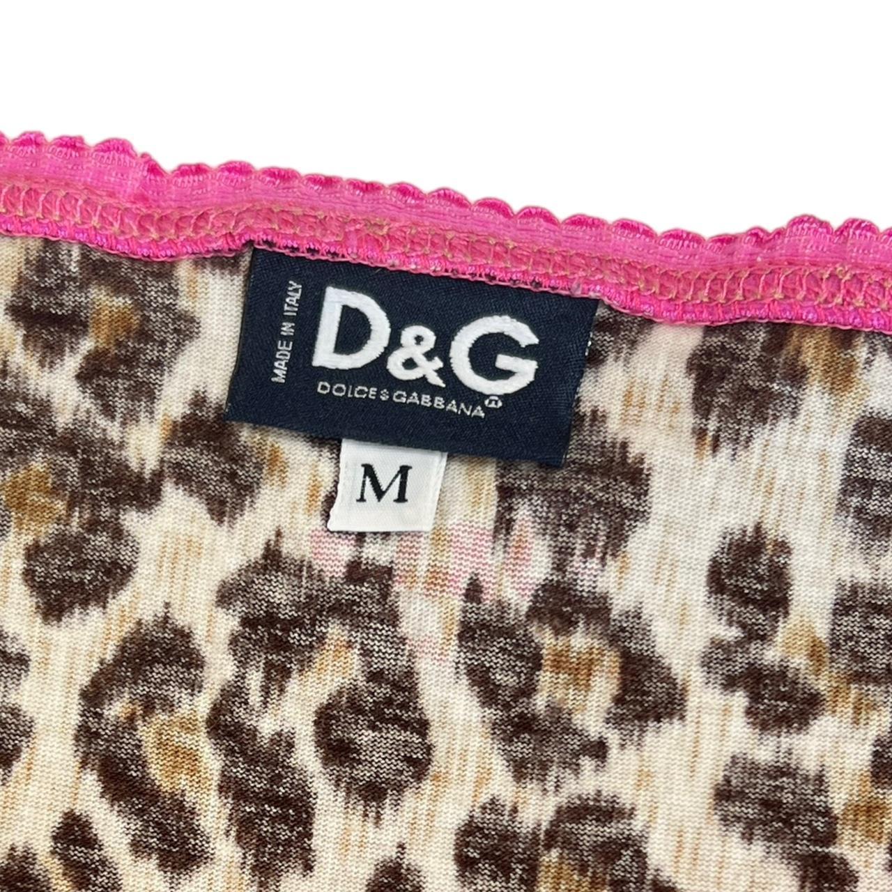 Dolce & Gabbana Leopard Print Tank with Pink Trim - Outfit Repeater