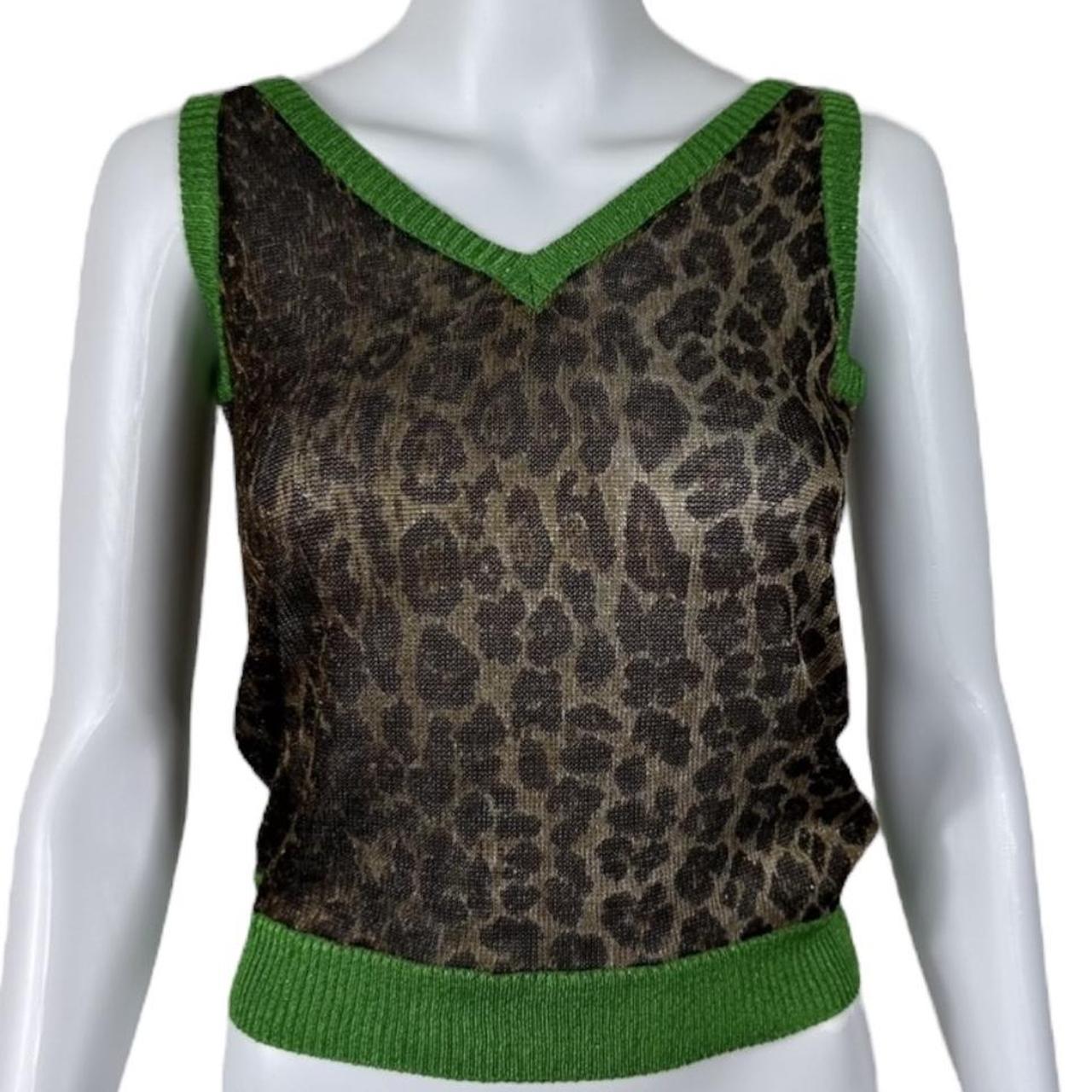 D&G Dolce & Gabbana Leopard Print Knit Tank Top - Outfit Repeater