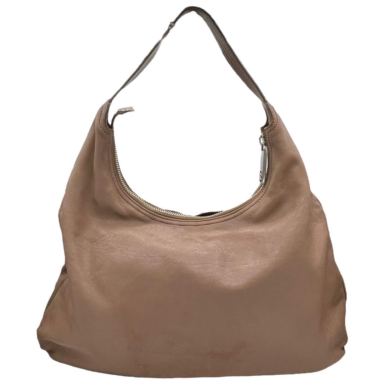 Fendi Tan Leather Oversized Hobo Shoulder Bag