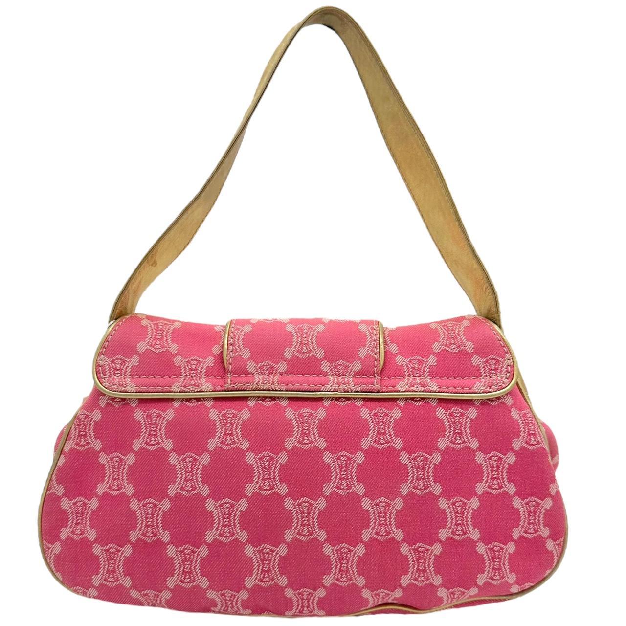 Celine Pink Gold Monogram Shoulder Bag