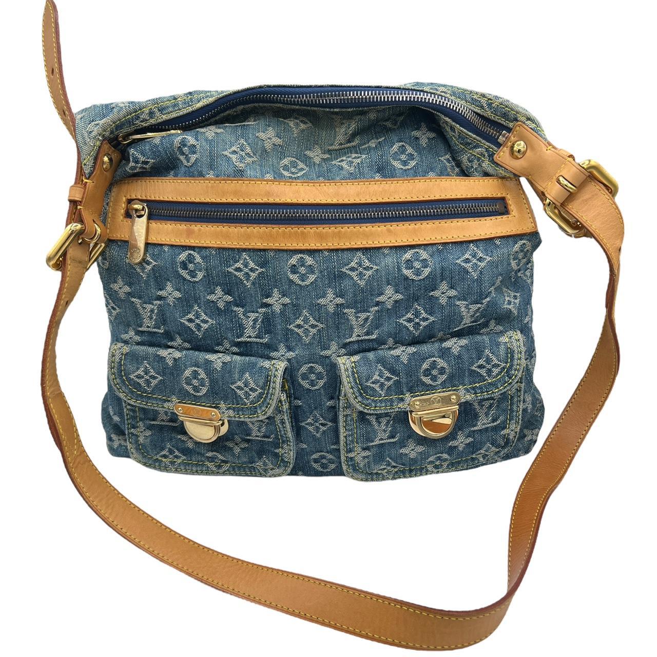 Louis Vuitton Denim Monogram Baggy GM Crossbody Satchel Bag