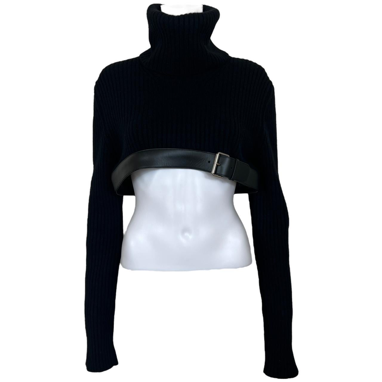 Gucci Cropped Cashmere Turtleneck Sweater