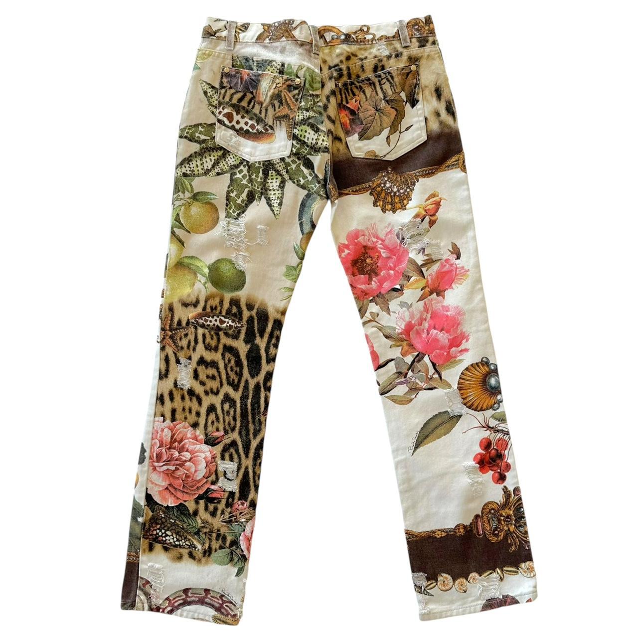 Roberto Cavalli Leopard & Floral Printed Jeans - Outfit Repeater