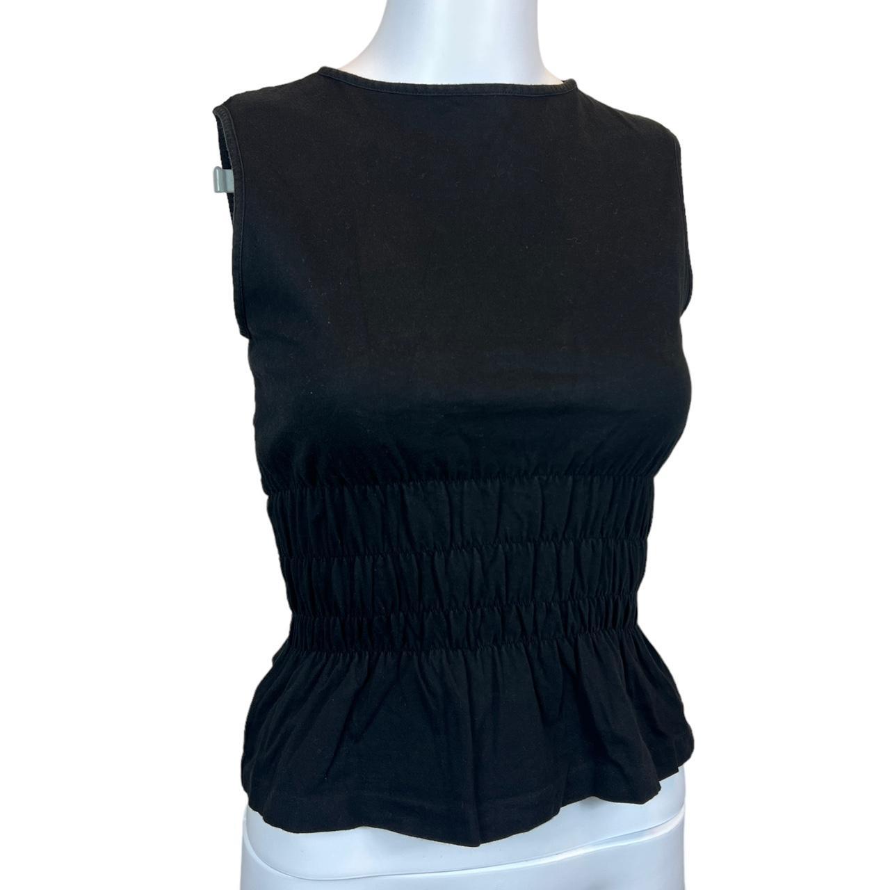 Gucci By Tom Ford S/S 1999 Black Peplum Style Cinched Waist Top - Outfit Repeater