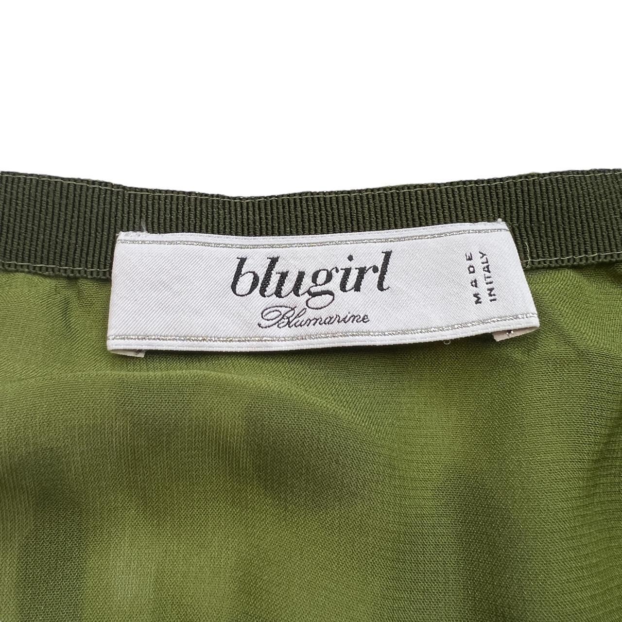 Blugirl By Blumarine Green and Black Leopard Printed Tiered Ruffle Silk Midi Skirt - Outfit Repeater