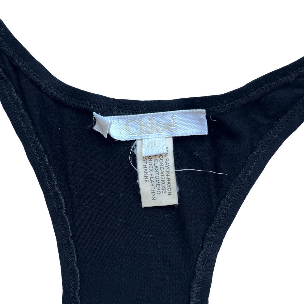 Chloé by Stella McCartney Black on Black Spell-Out Logo Racerback Tank Top - Outfit Repeater