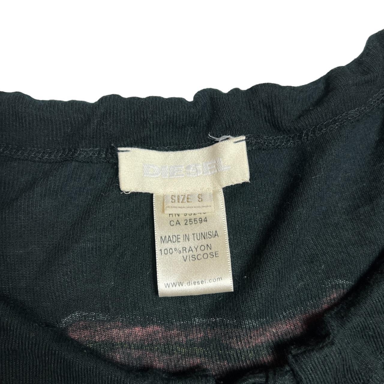 DIESEL Cherry Blossom Graphic "Veterans of Diesel Style" Long Sleeve T-Shirt with Shoulder Cut-Outs - Outfit Repeater