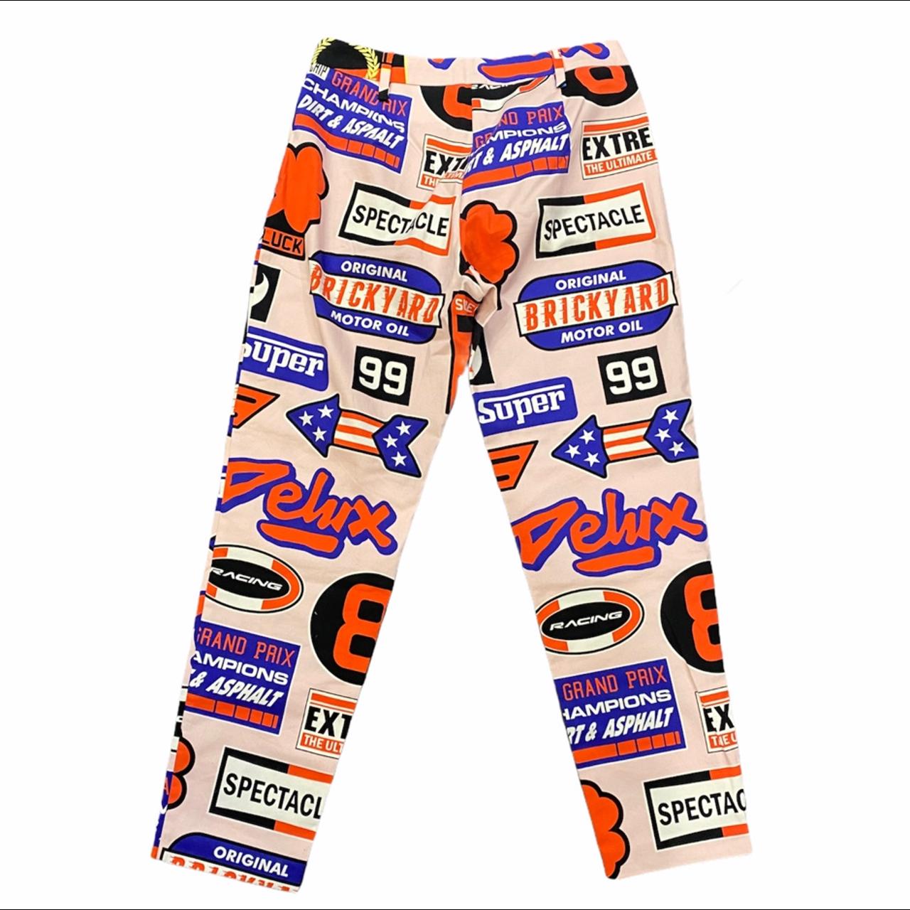 Love Moschino Logo Patch All Over Print Straight Leg Pants - Outfit Repeater