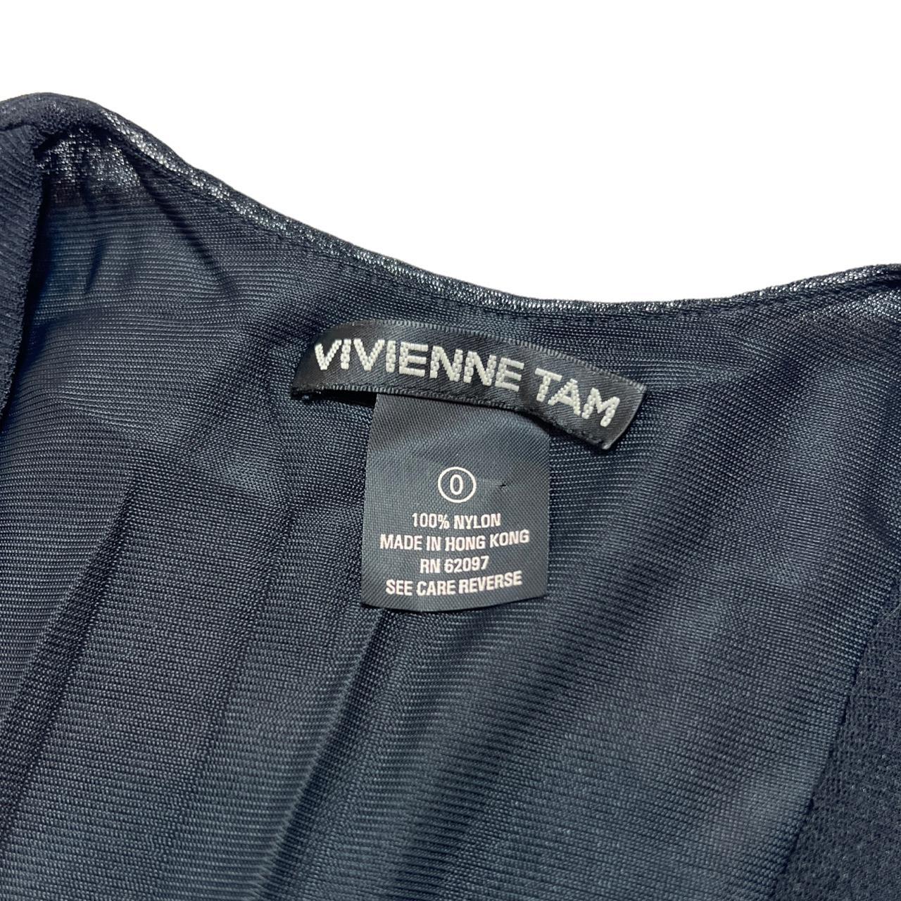 Vivienne Tam Black Mesh Double Layered Tank with Ruching - Outfit Repeater