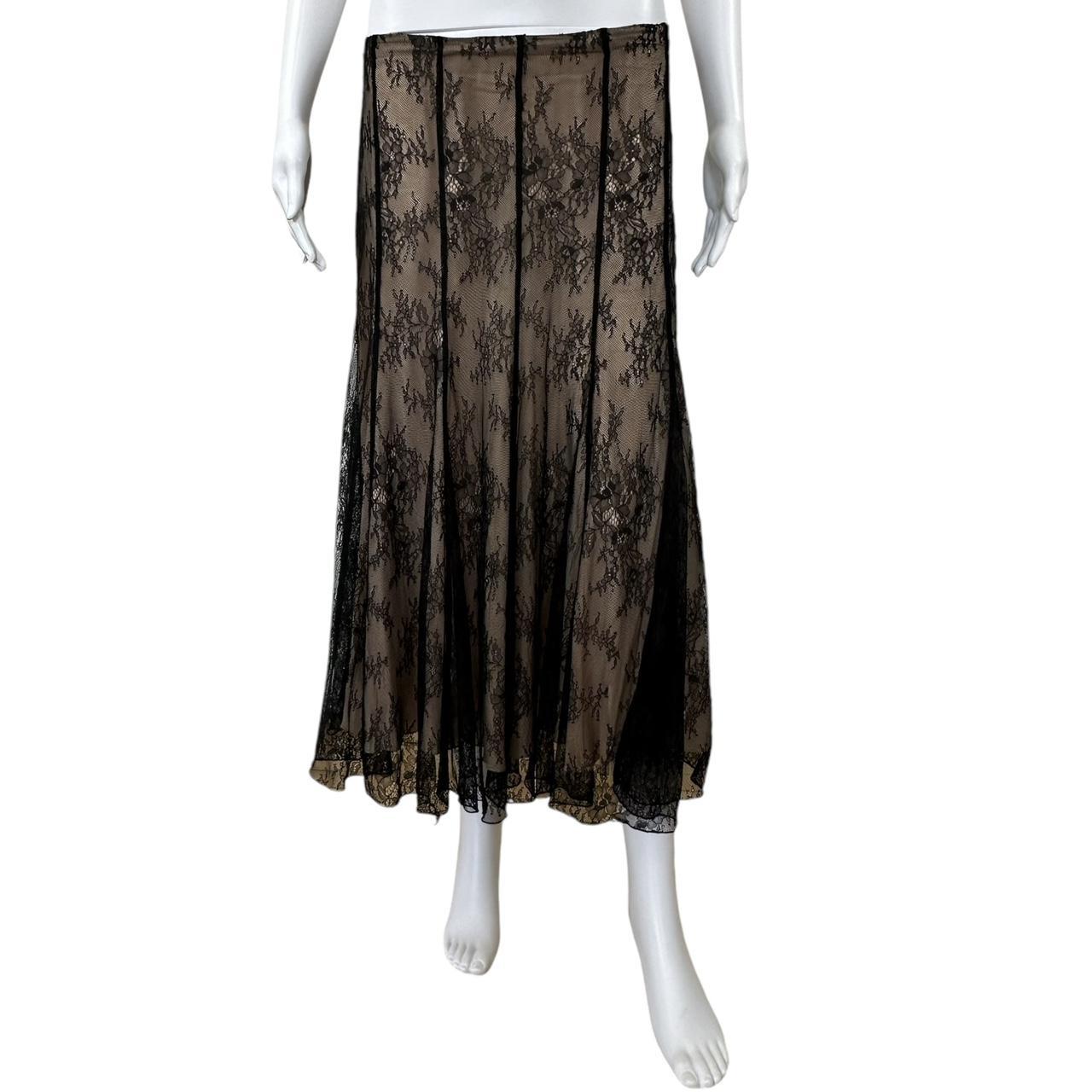 Blumarine Lace Overlay Midi Skirt - Outfit Repeater