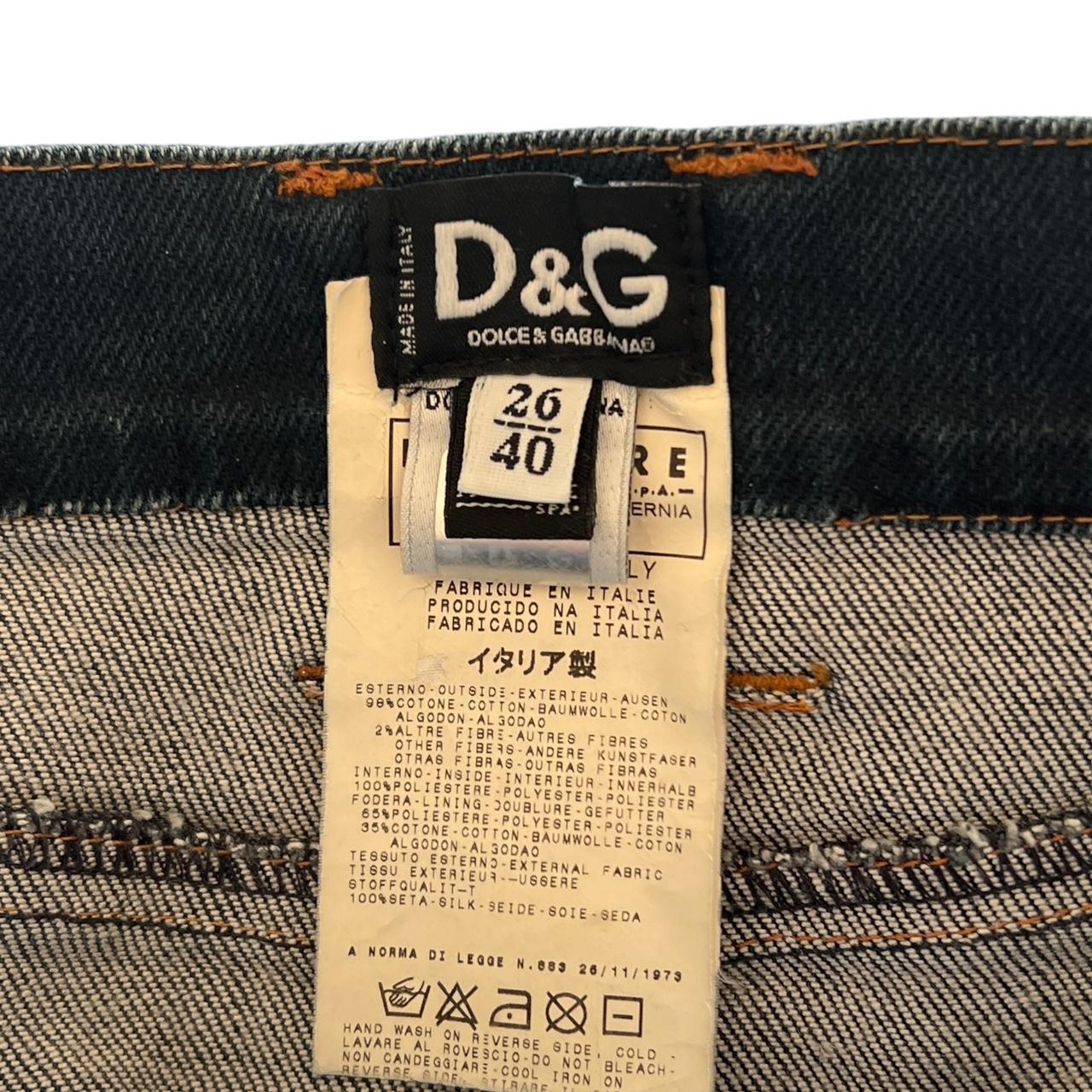 Dolce & Gabbana Half Denim Skirt with Pink Paisley Bottom - Outfit Repeater