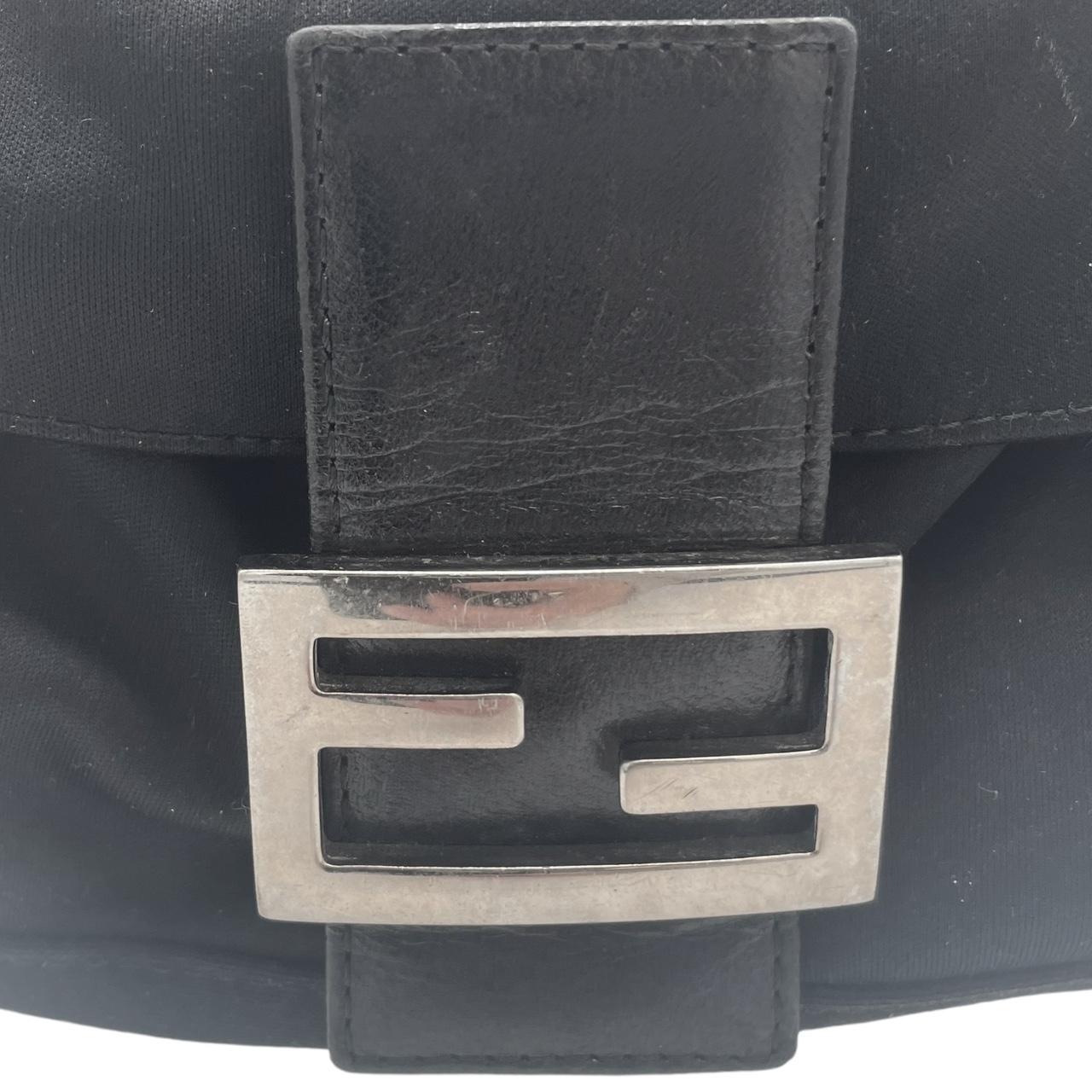 Fendi Black Neoprene Mama Baguette Shoulder Bag