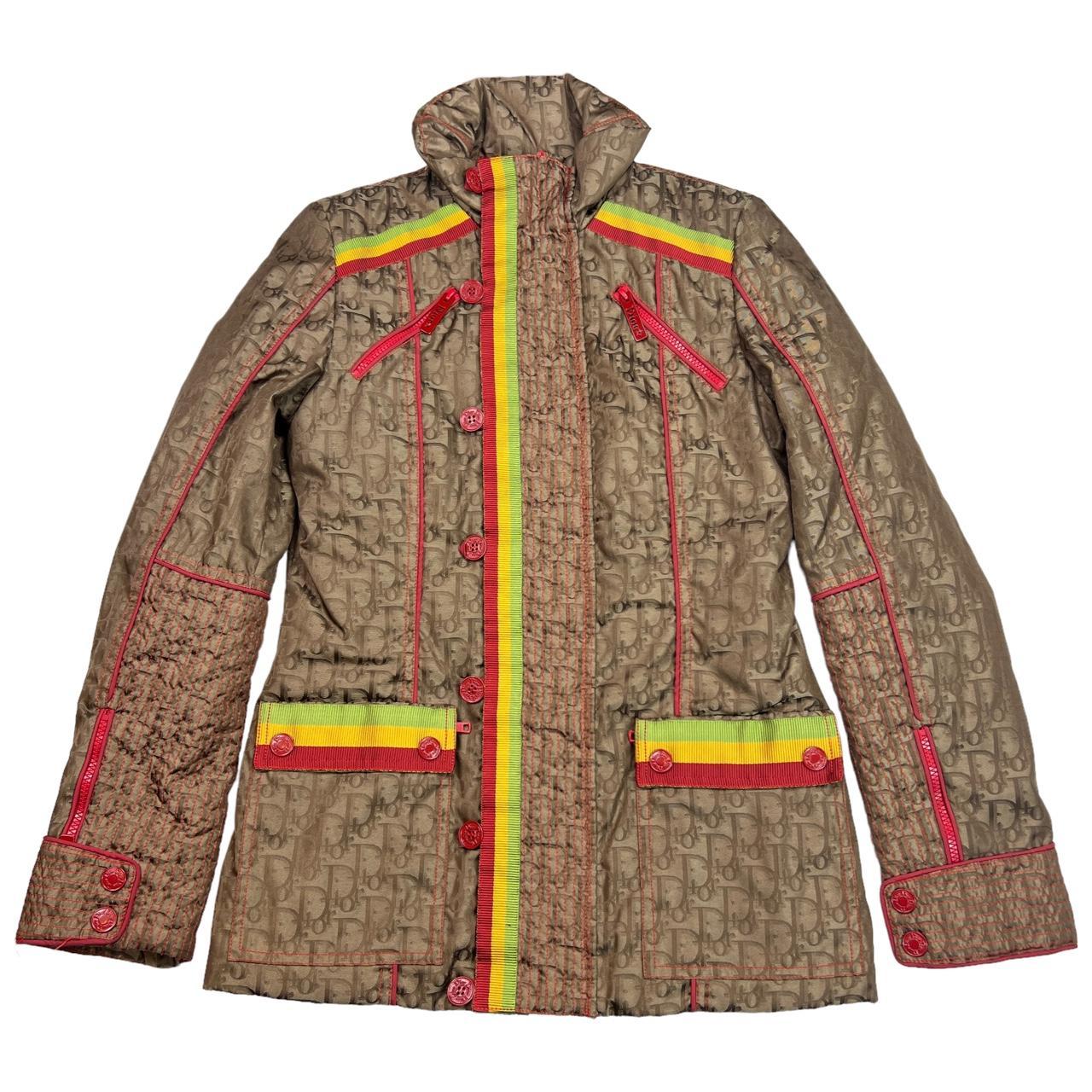 Christian Dior By John Galliano F/W 2004 Rasta Trotter Monogram Print Ski Jacket / Coat