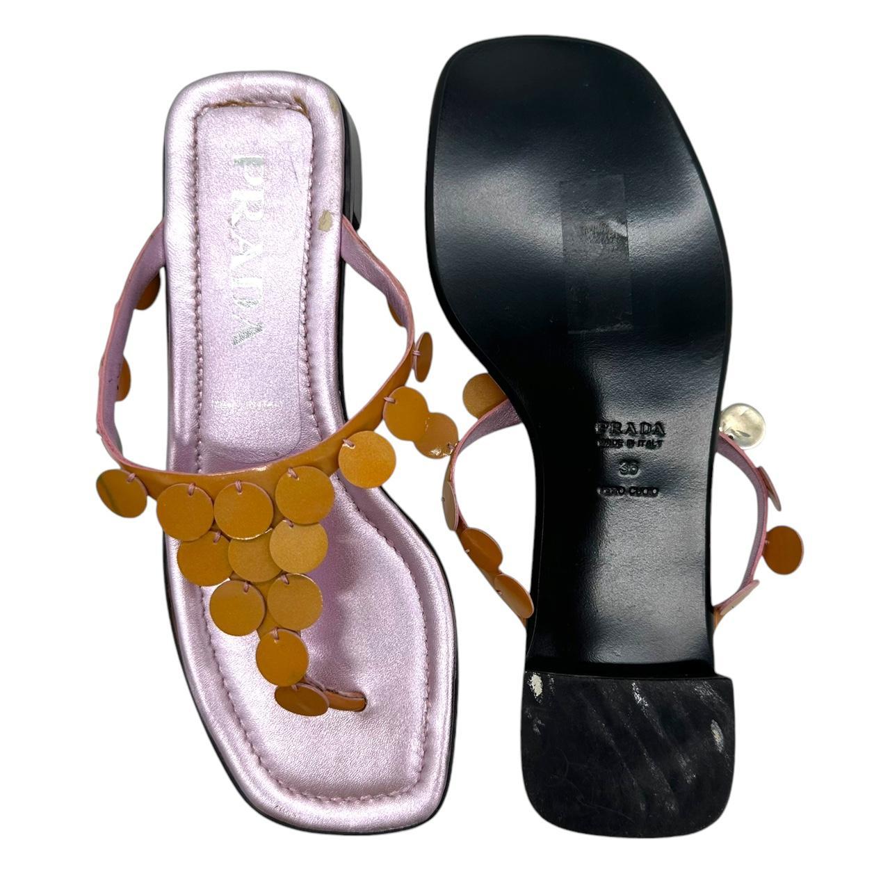 Prada Sequin Embellished Flip Flops