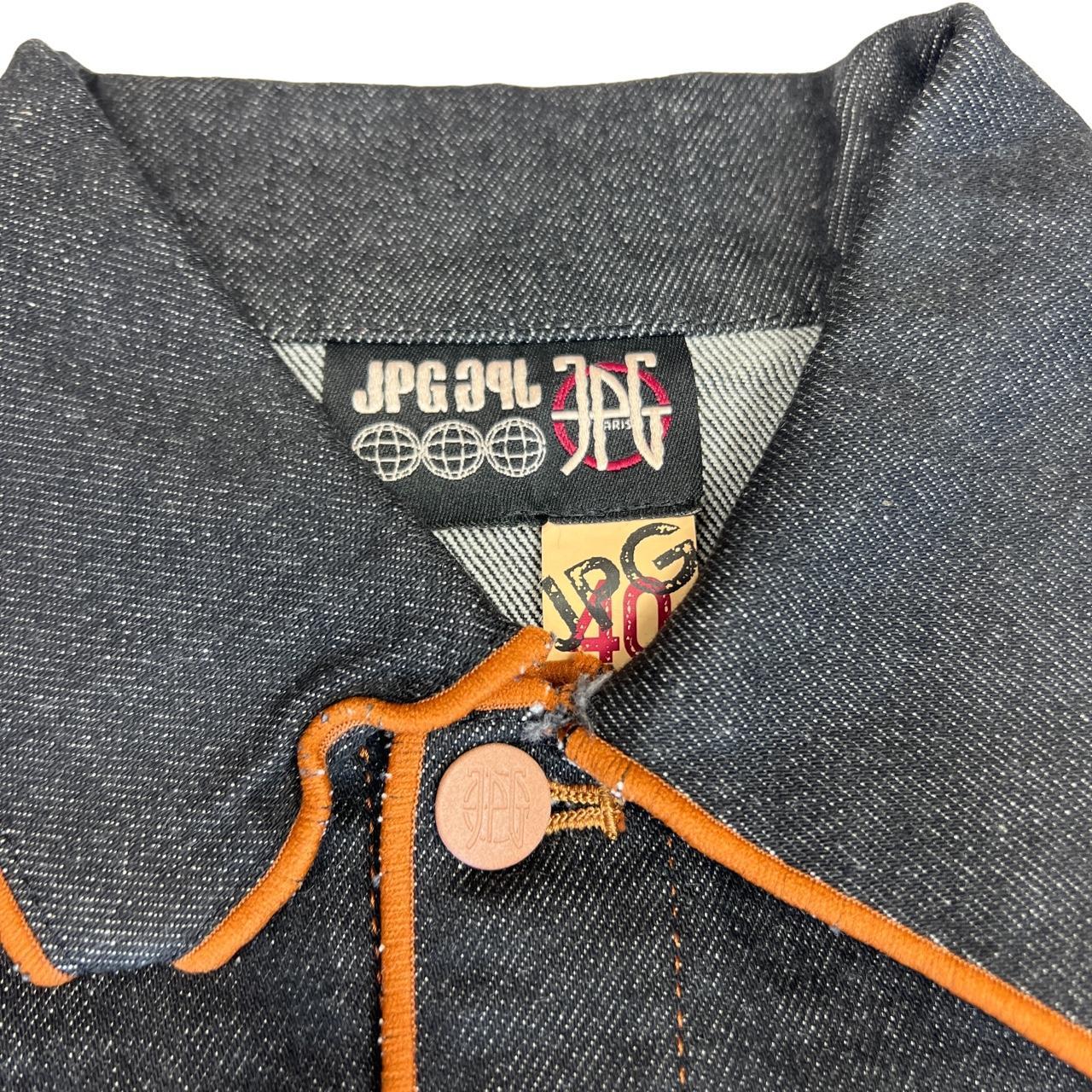 JPG Jeans Jean-Paul Gaultier Denim Shirt Jacket with Orange Contrast Trim - Outfit Repeater