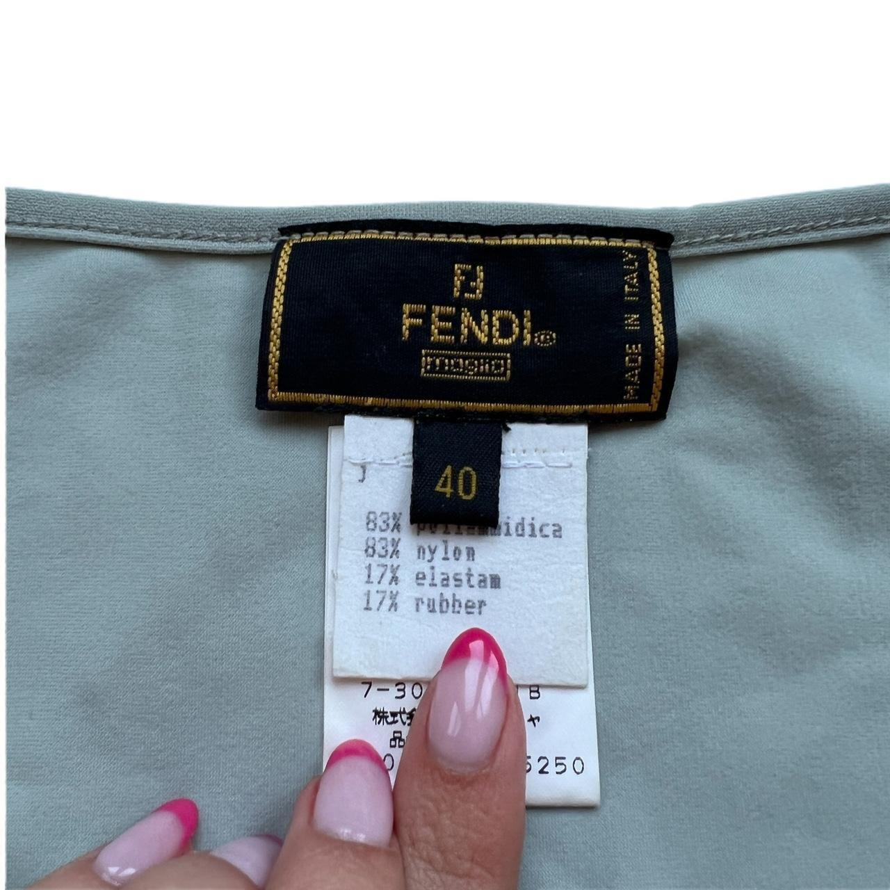Fendi Light Gray Tank with FF Double Silver Logos - Outfit Repeater