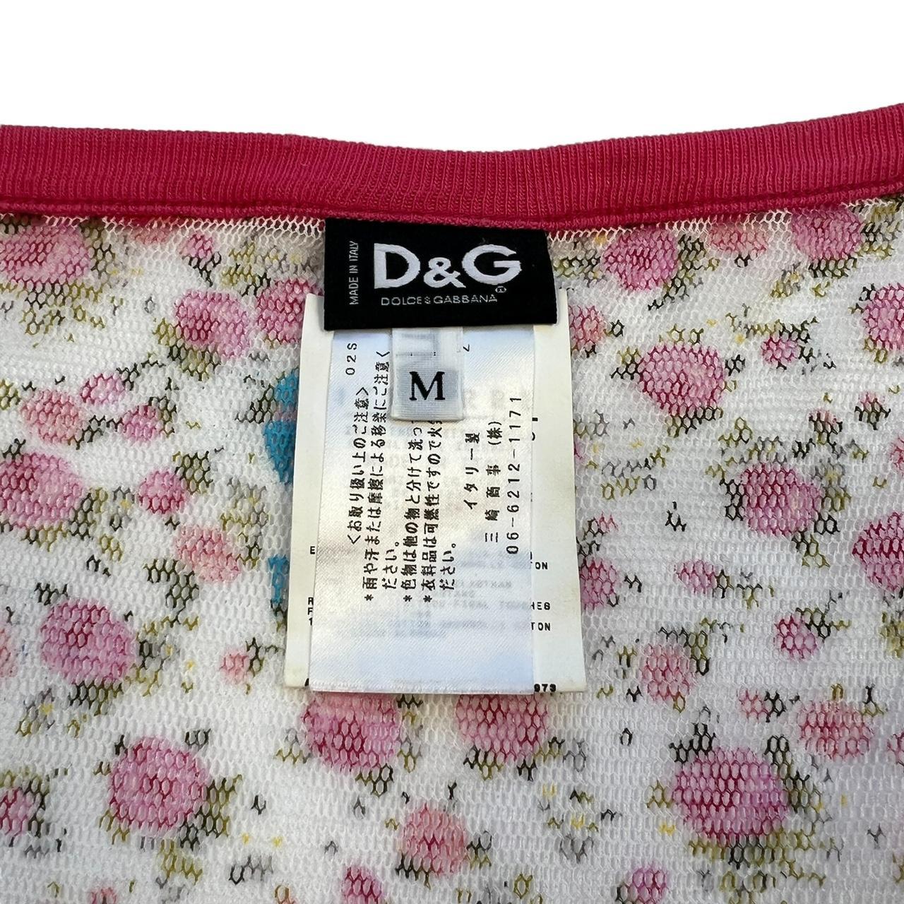 Dolce & Gabbana Striped Tank Top with Floral Print Mesh Back - Outfit Repeater