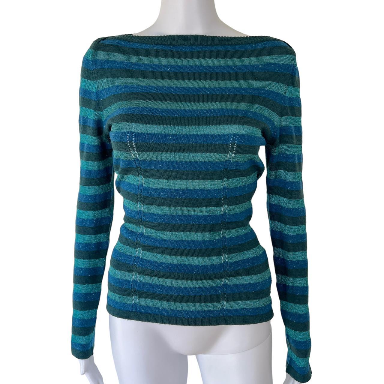 Dolce & Gabbana Blue Striped Knit Top - Outfit Repeater