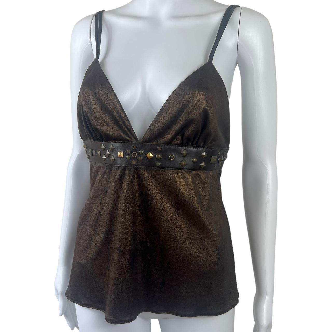 D&G Studded Faux Leather Cami Top - Outfit Repeater