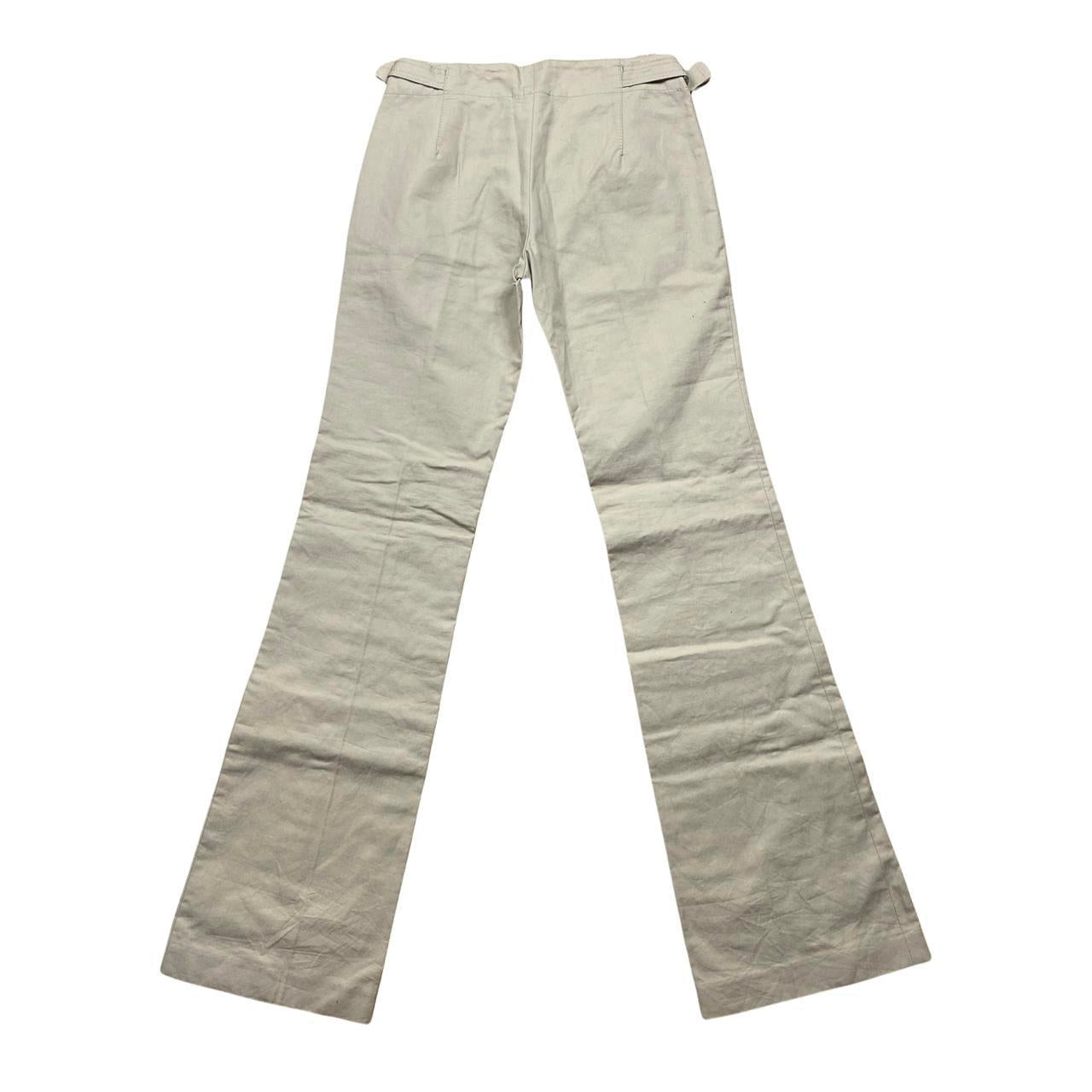 Burberry Blue Label Tan Pants with Adjustable Buckles