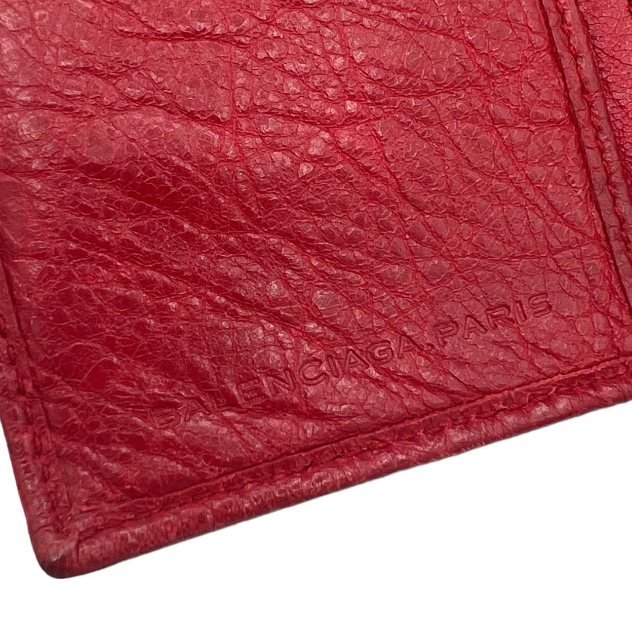 Balenciaga Red Leather City Wallet