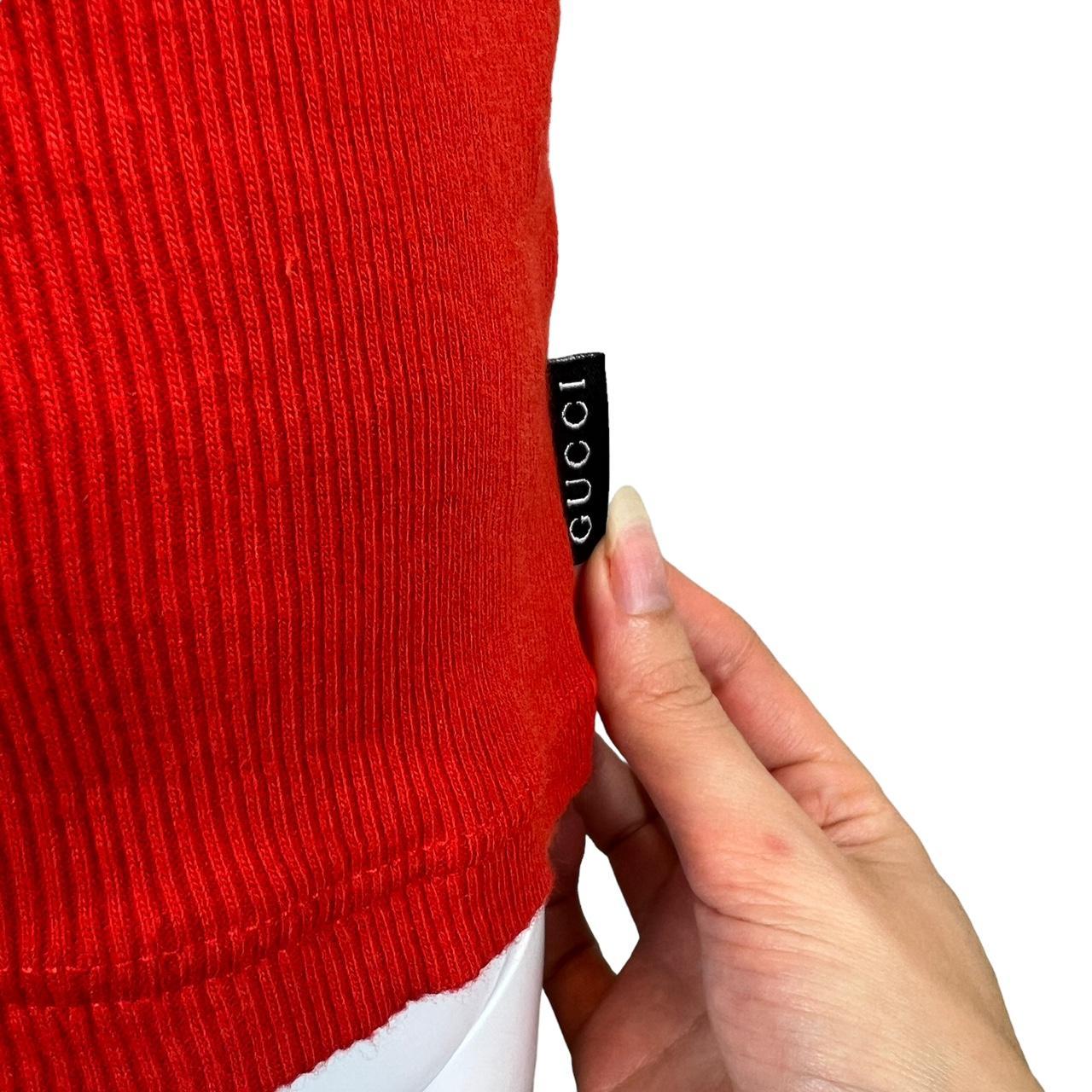 Gucci by Tom Ford 90's Vintage Red Ribbed Tank Top - Outfit Repeater