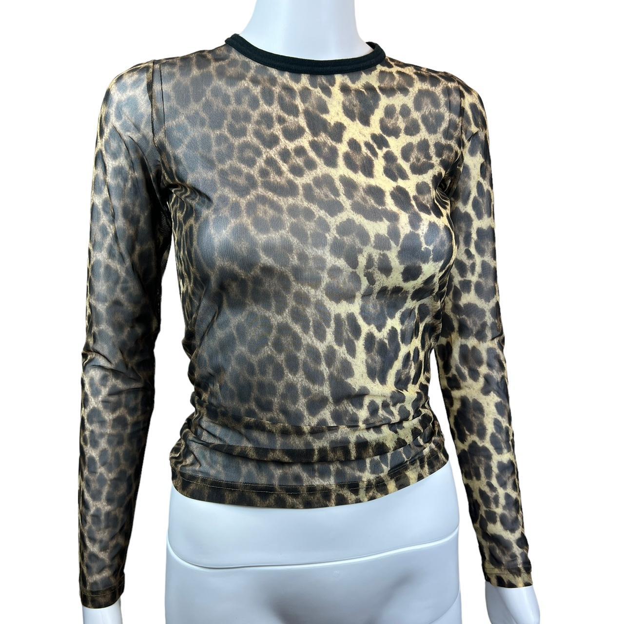 Jean Paul Gaultier Leopard Print Longsleeve Mesh Top - Outfit Repeater