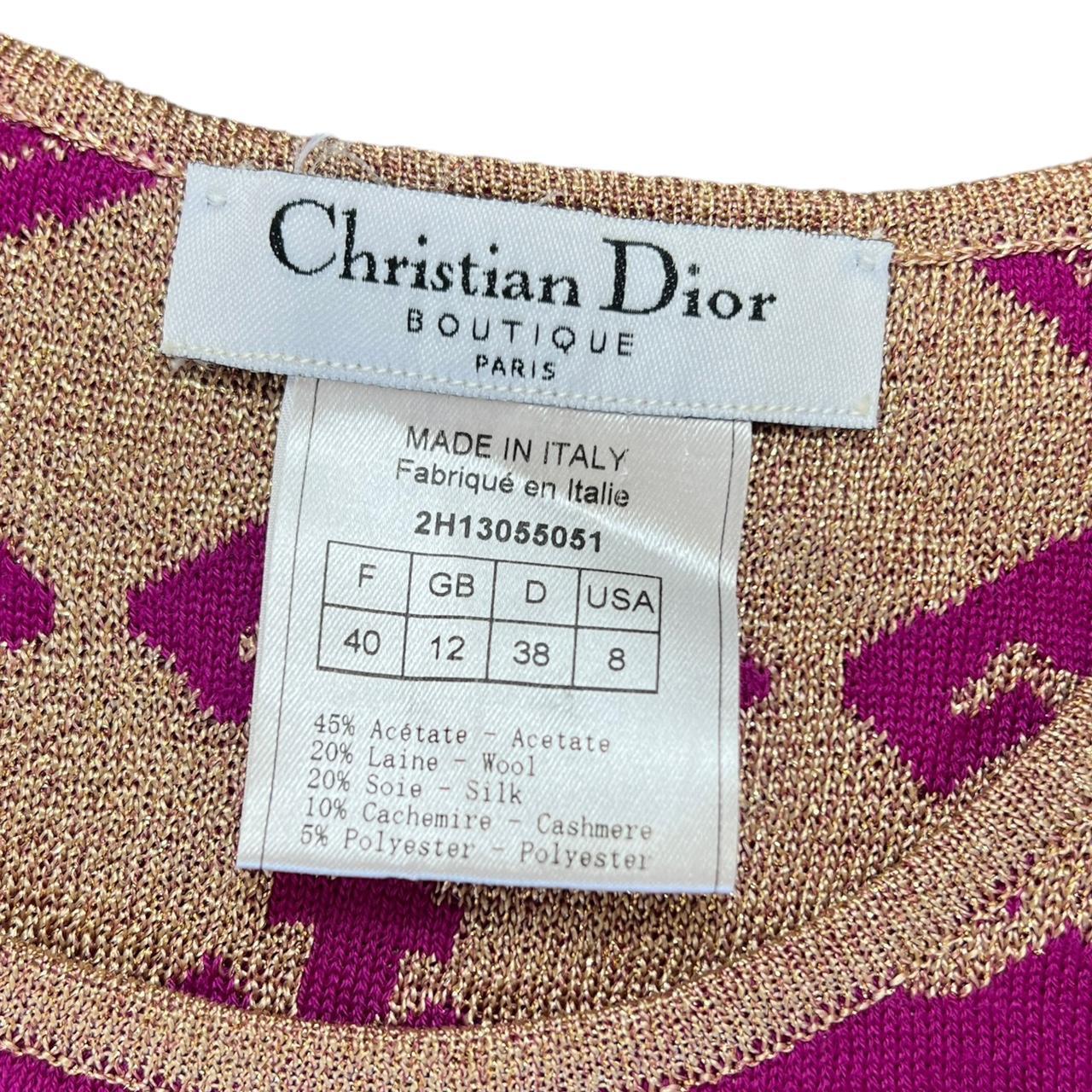 Christian Dior by John Galliano F/W 2002 Tribal Print Knit Tank