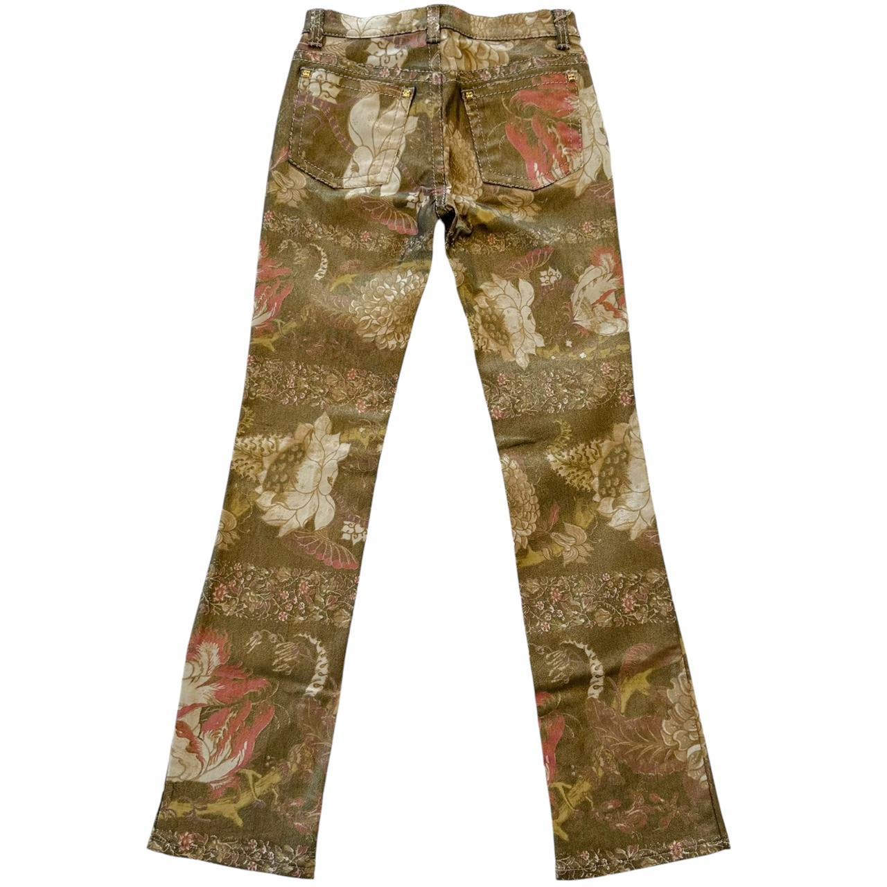 Roberto Cavalli Gold Floral Printed Jeans - Outfit Repeater