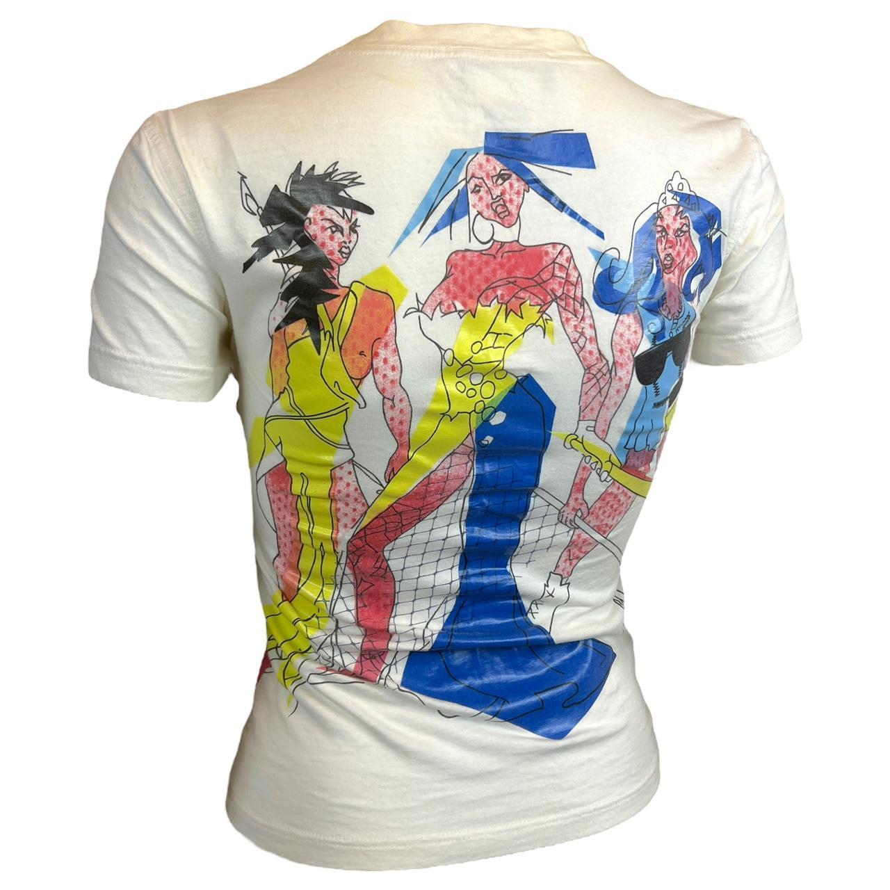 Christian Dior By John Galliano Summer 2001 Comic Style Graphic T-Shirt