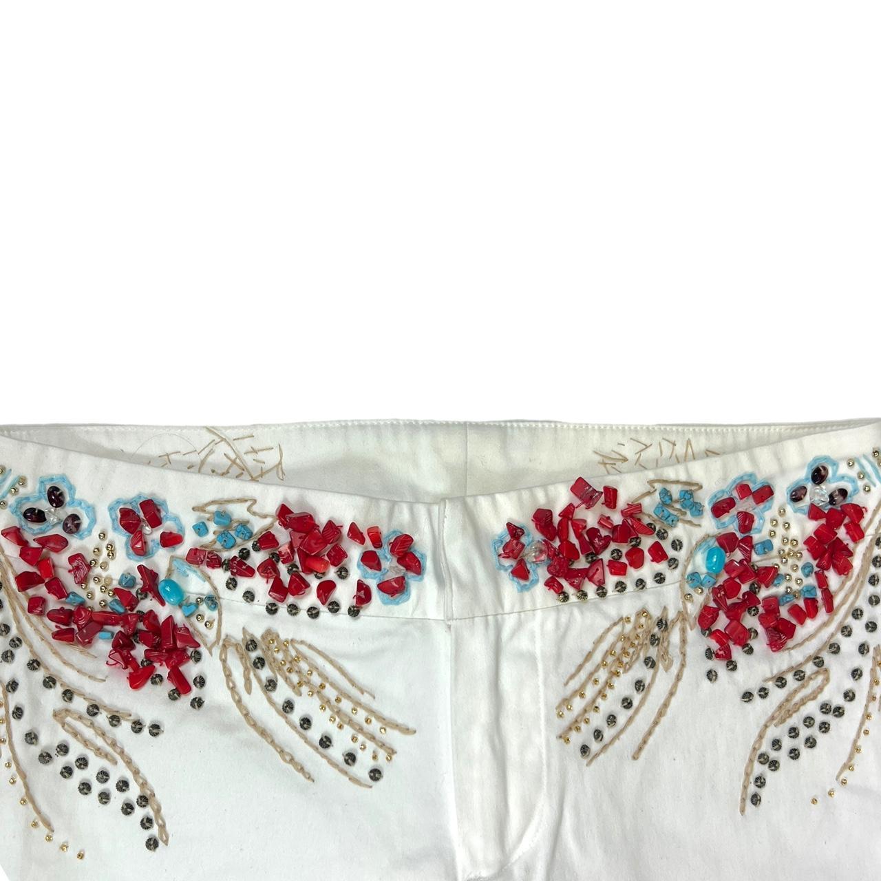 Roberto Cavalli  Class White Beaded Embellished Capri Pants - Outfit Repeater