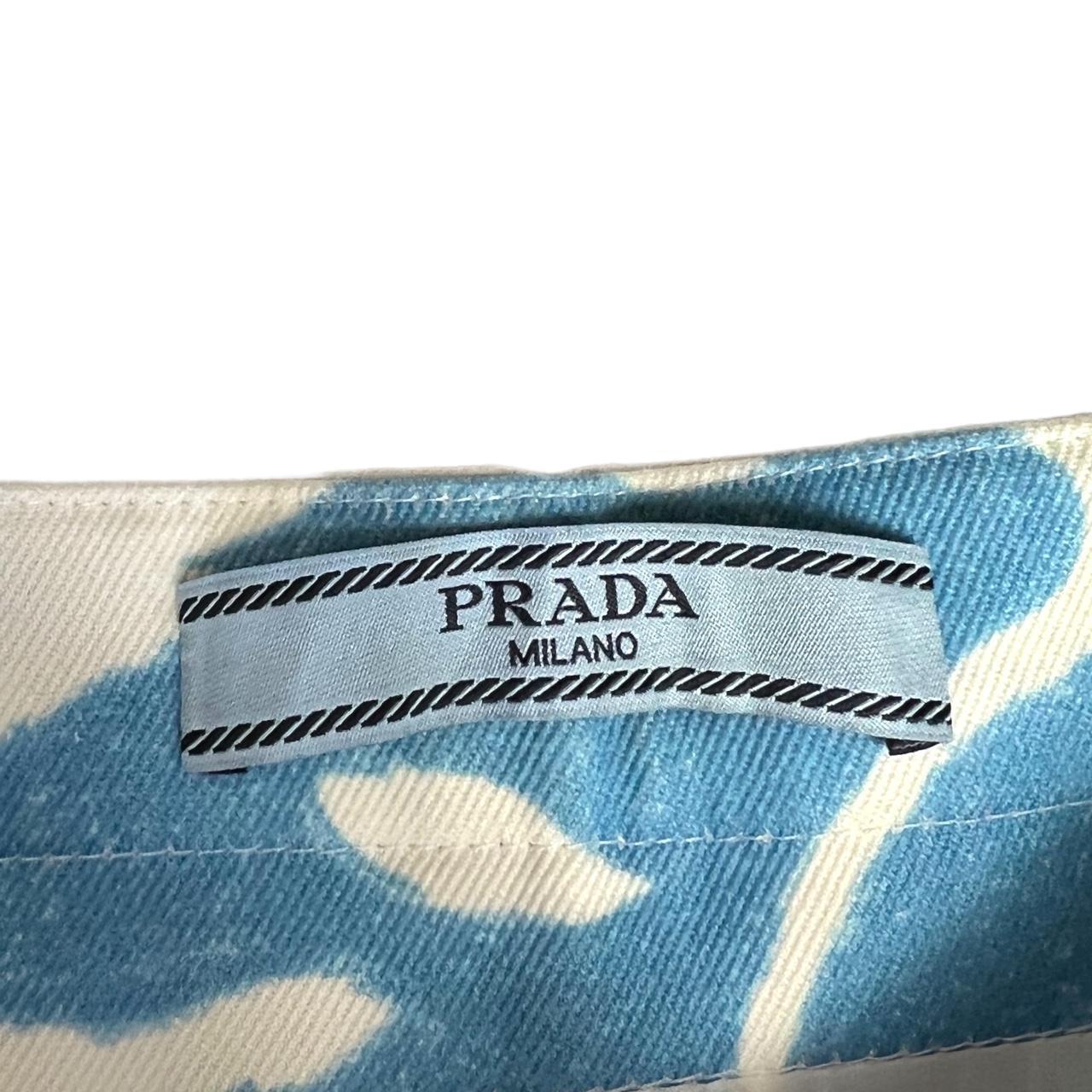 Prada Spring 2014 Green and Blue Tropical Inspired Hibiscus Printed Pants - Outfit Repeater