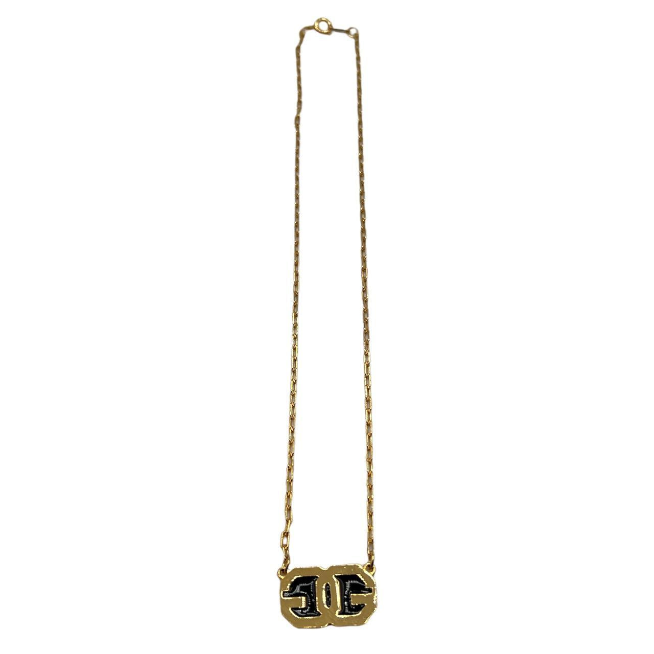 Givenchy Gold GG logo Chain Link Choker Necklace