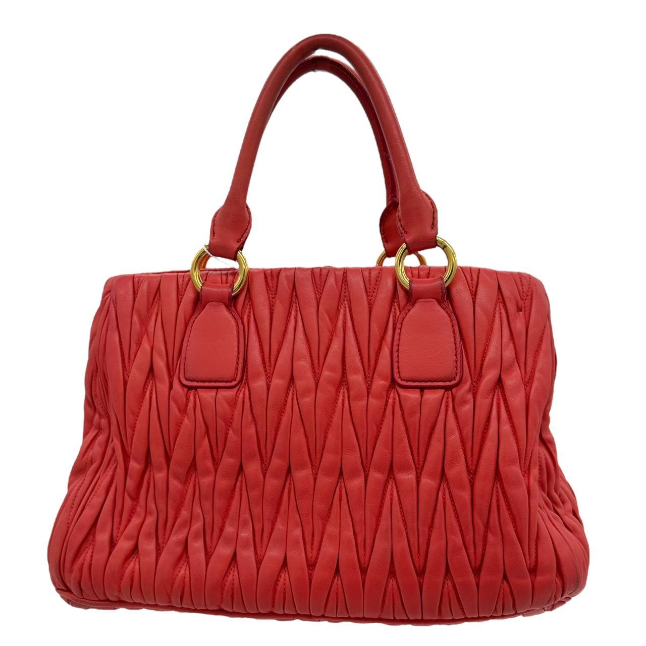 Miu Miu Coral Pink Leather 2-Way Bag