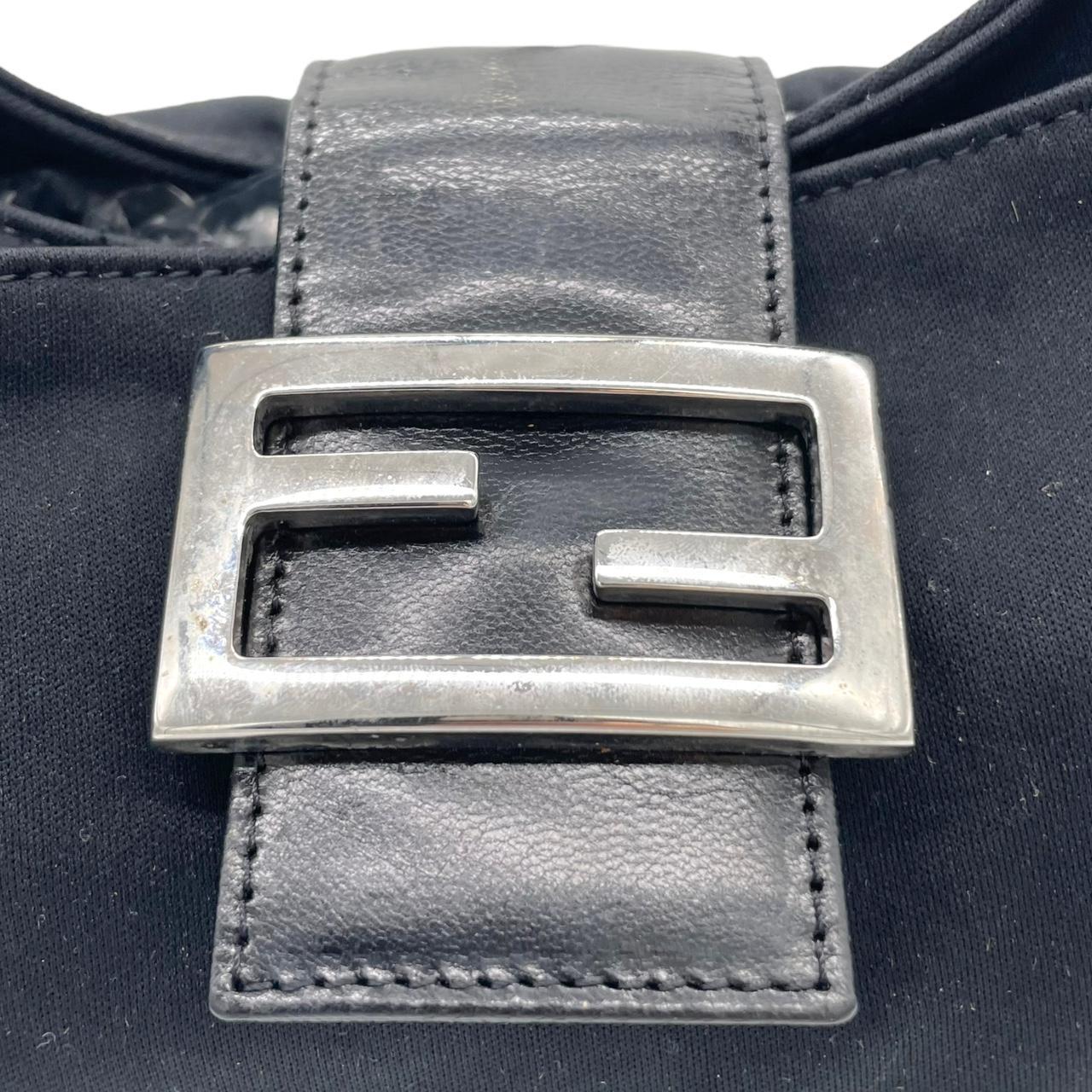 Fendi Black Neoprene Baguette Shoulder Bag
