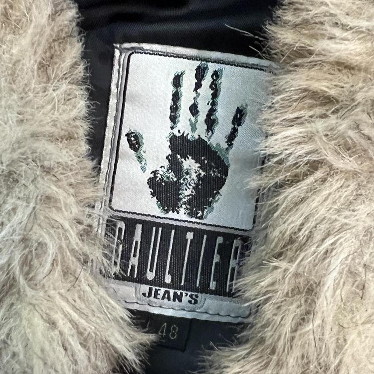 Gaultier Jeans By Jean-Paul Gaultier Navy Faux Leather and Faux Fur Collar Vest - Outfit Repeater