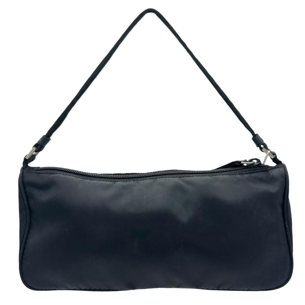 Prada Black Nylon Mini Pochette Shoulder Bag