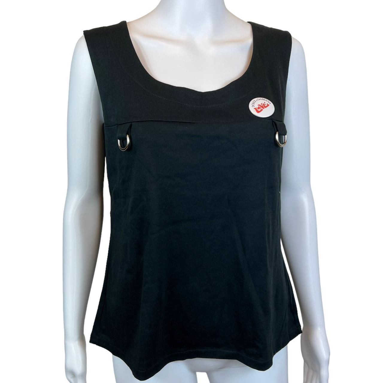 Dolce & Gabbana Black Embellished Tank Top