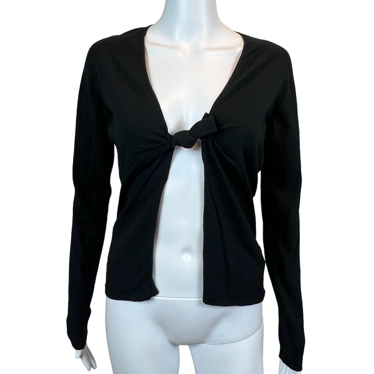 Gucci By Tom Ford Black Knotted Open Front Cardigan Top - Outfit Repeater