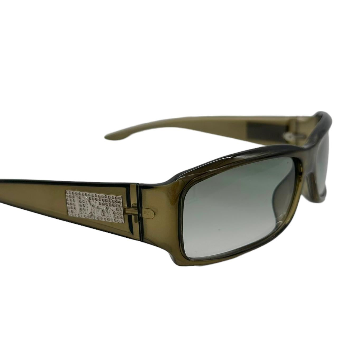Dior Night 4 Khaki Green Rectangle Sunglasses - Outfit Repeater