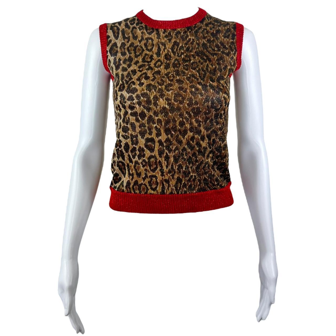 D&G Dolce & Gabbana Knit Leopard Print Tank Top - Outfit Repeater