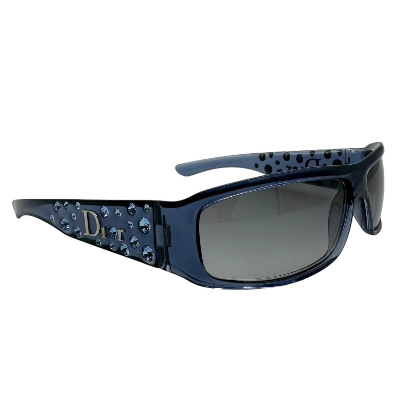 Christian Dior 'Dior Sparkling 3' Blue Rectangle Sunglasses