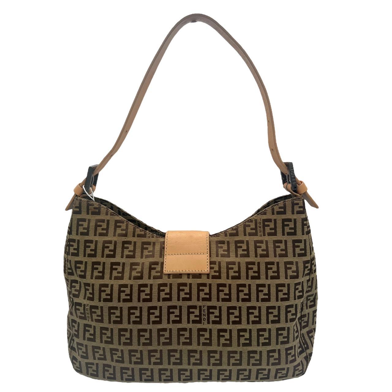 Fendi Khaki Monogram Zucca Shoulder Bag