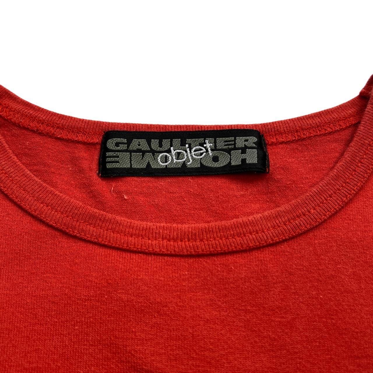 Jean Paul Gaultier Homme Objet Red and Gray Graphic T-Shirt - Outfit Repeater