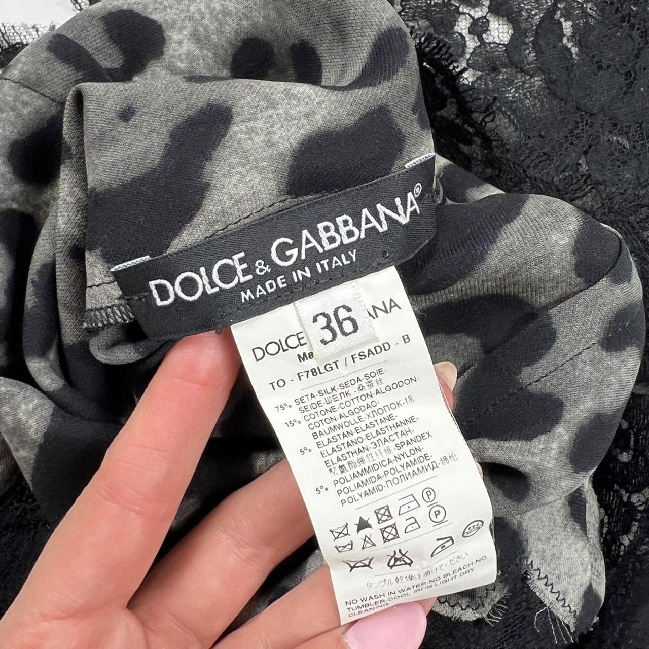 Dolce & Gabbana Silk Leopard Blouse with Lace Trim - Outfit Repeater