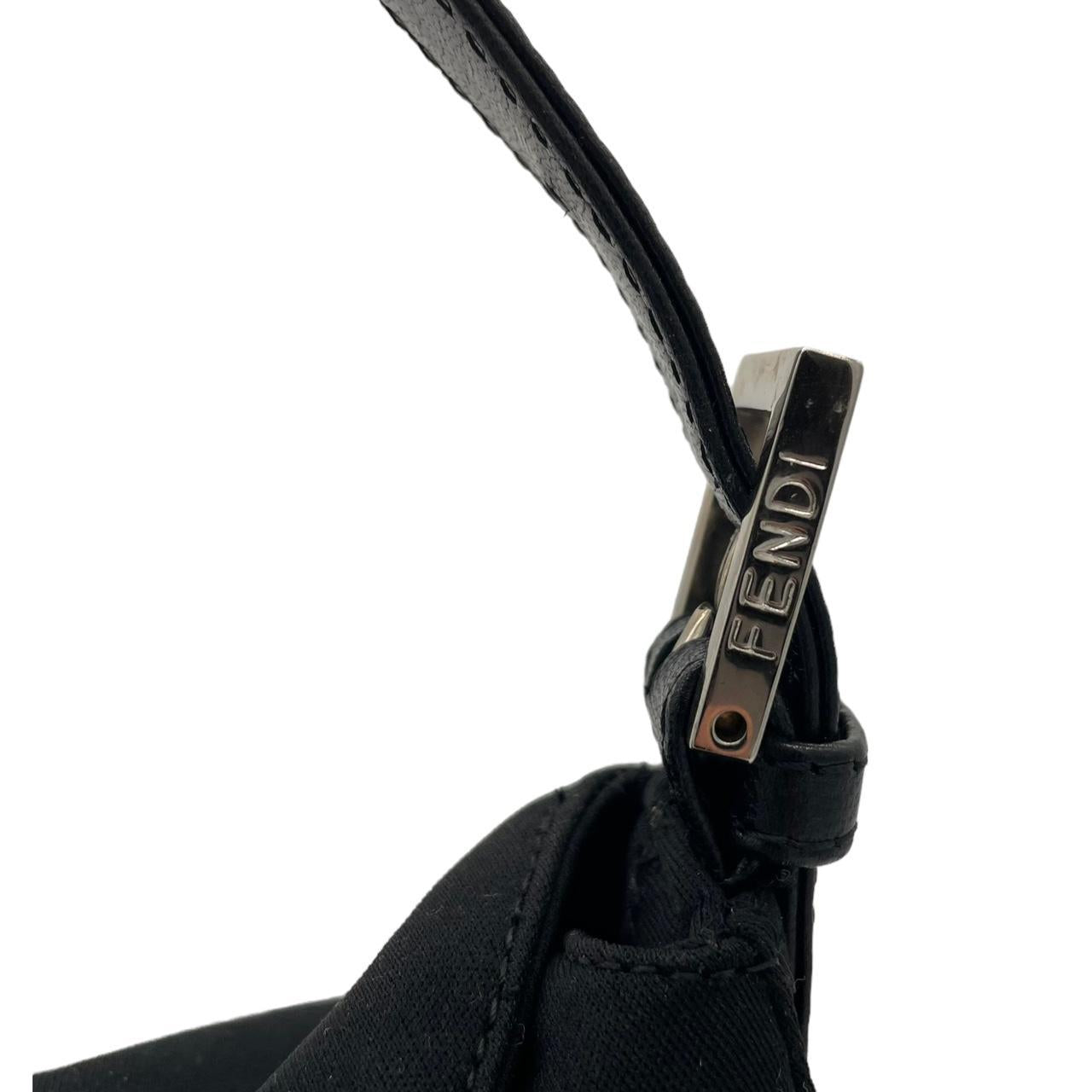 Fendi Neoprene Fold-Over Baguette Shoulder Bag
