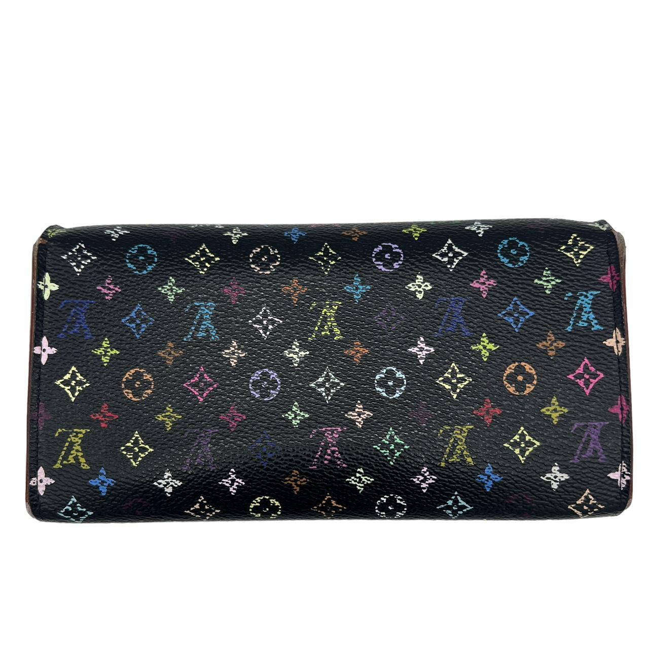 Louis Vuitton Long Wallet Black Multicolor Monogram