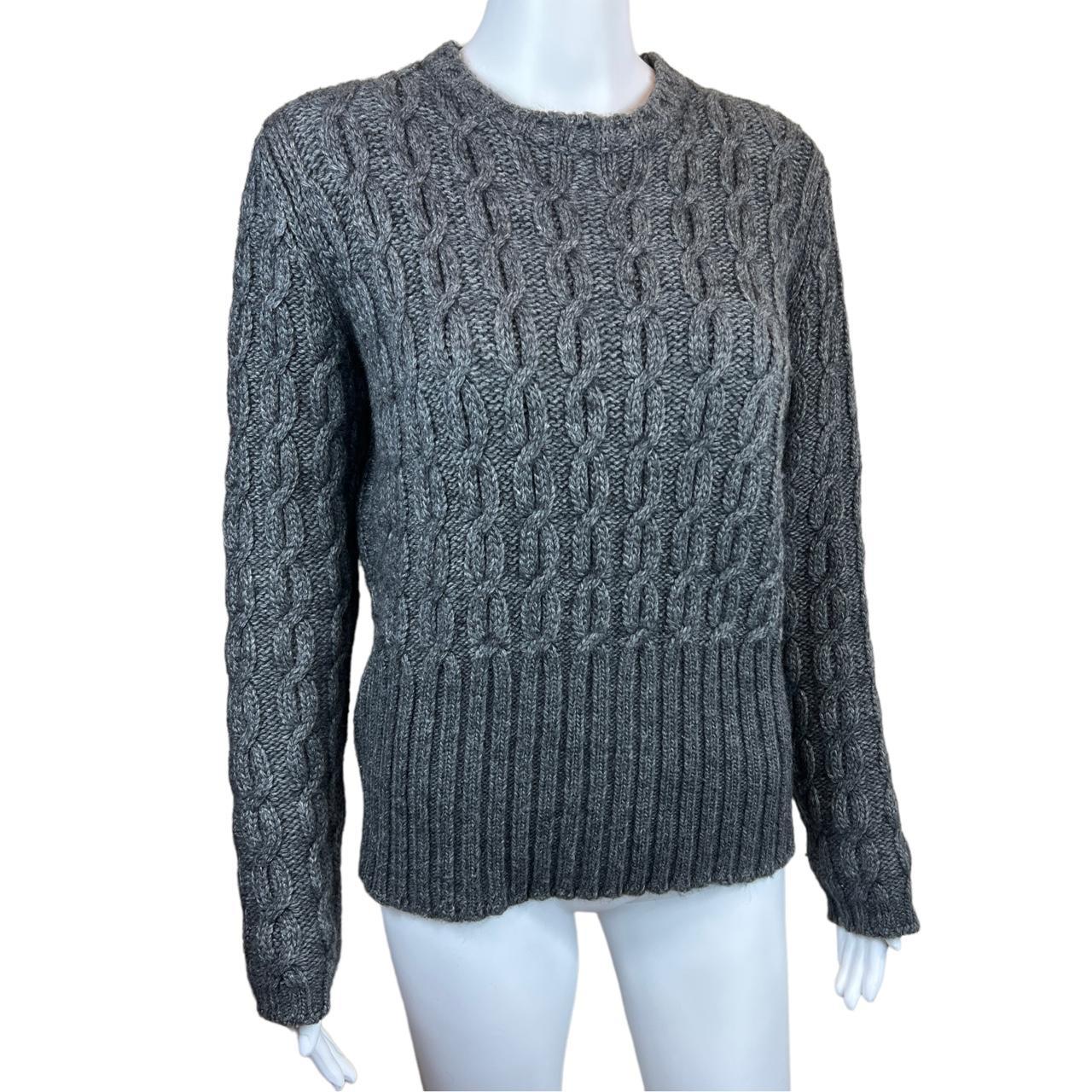 Miu Miu Fall 2013 Gray Cable Knit Crew Neck Pullover Sweater - Outfit Repeater