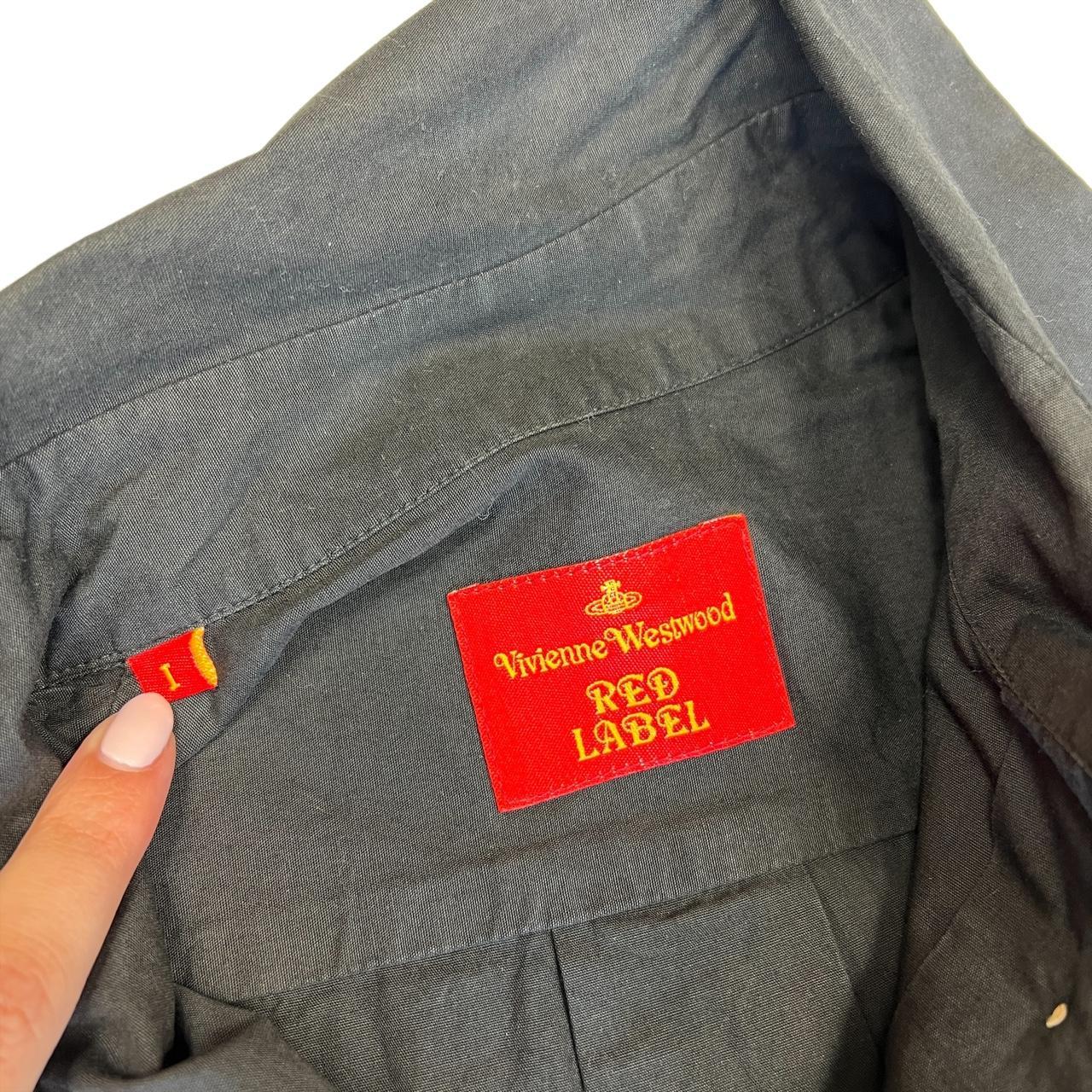 Vivienne Westwood Red Label Black Button Up Blouse with Orb Logo Embroidery - Outfit Repeater